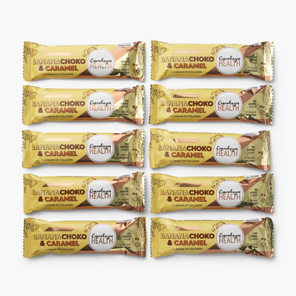 Proteinbar Banana Choko &amp; Caramel (+4 gram kollagen)